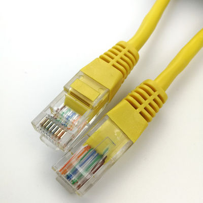 RJ45ネットワークのイーサネット パッチ・コード ケーブルの黄色へのUTP Cat5e Rj45