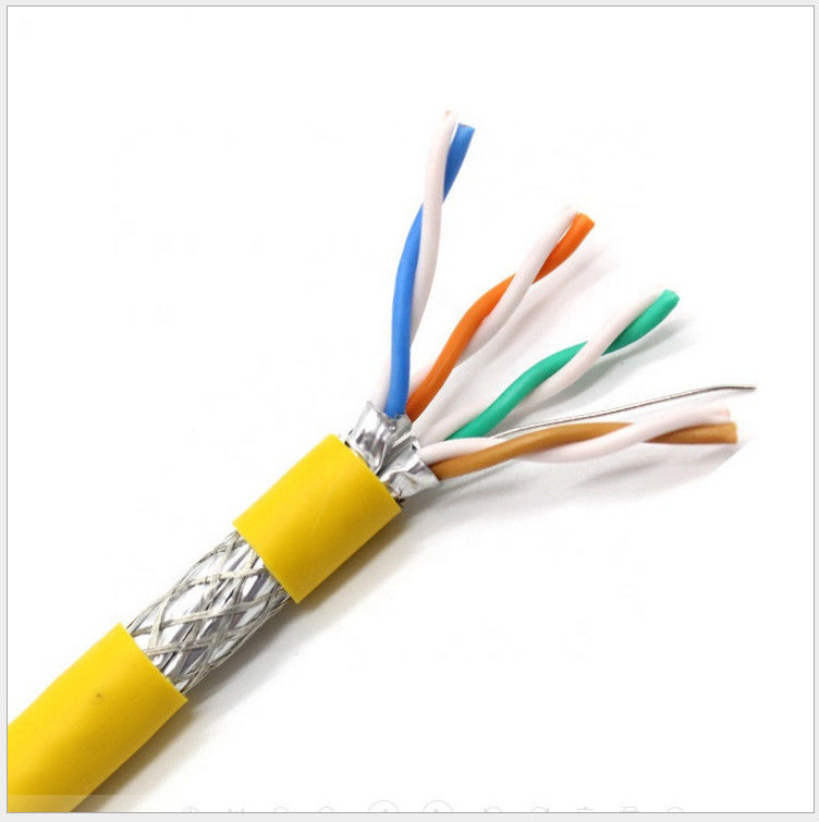 Alは0.58mmのコンダクターのHDPEポリ塩化ビニールの絶縁材SFTP Cat6aケーブル、イーサネットCat6aケーブルを失敗させる