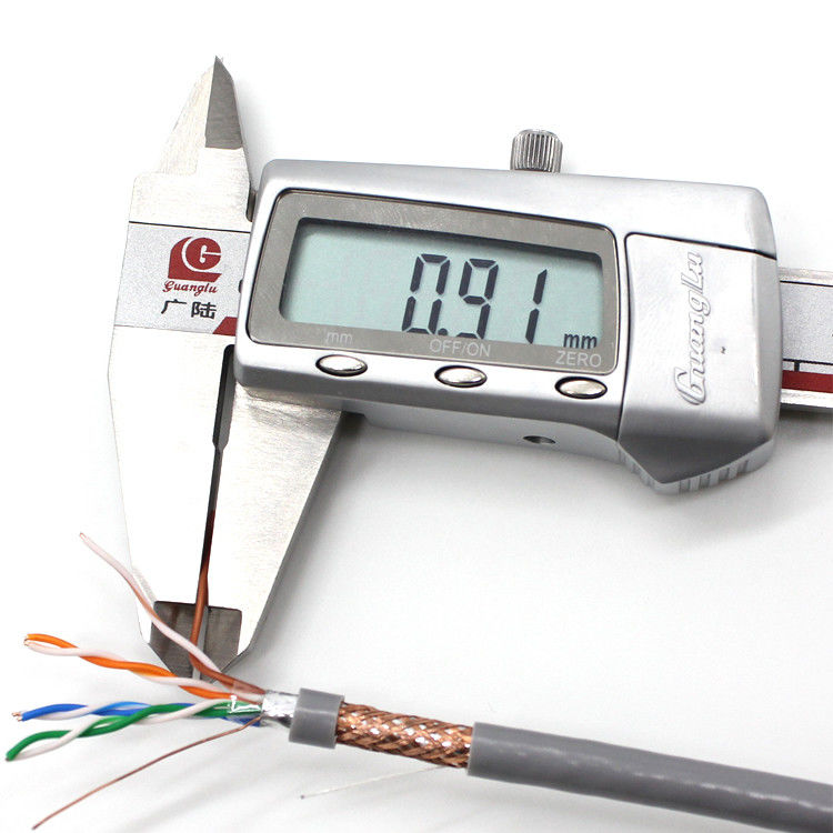 ROSH 0.5mmのCU CCA STP FTP Cat5e LANケーブル、4組のCat5eケーブル