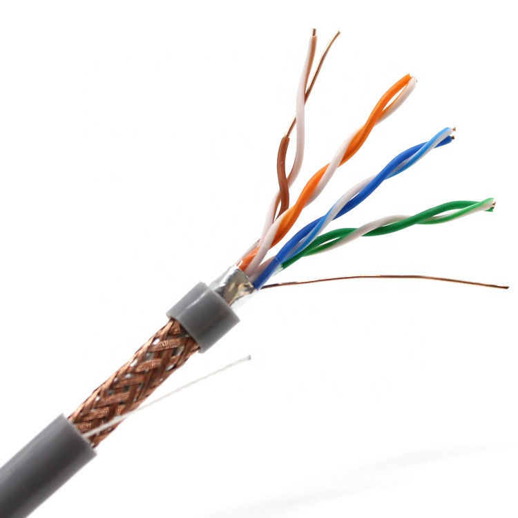 屋内固体銅の305m 1000ft 4組のCat5e LANケーブル、Cat5eの屋内屋外ケーブル