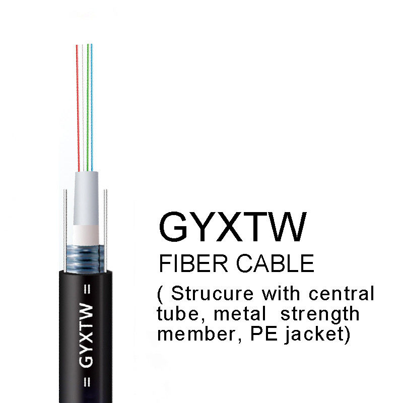 GYXTW 2 4中央管の構造が付いている6つの中心の光ファイバケーブル