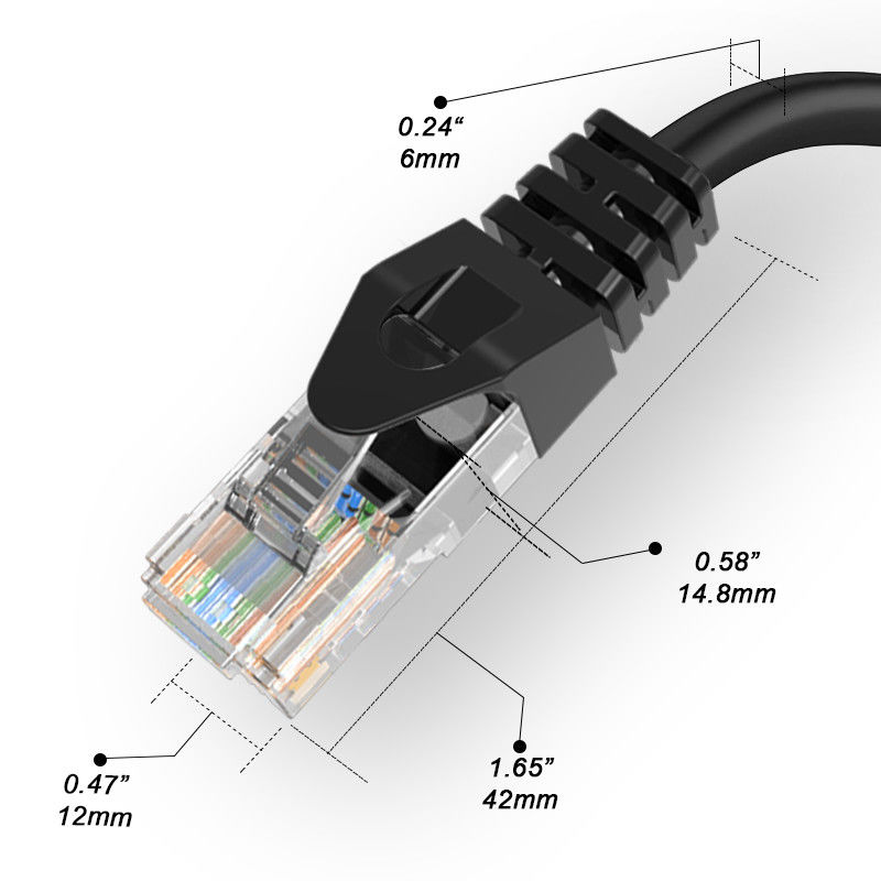 純粋な銅の1ギガビットRJ45ネットワークLAN 8つのコンダクターをパッチ・コード