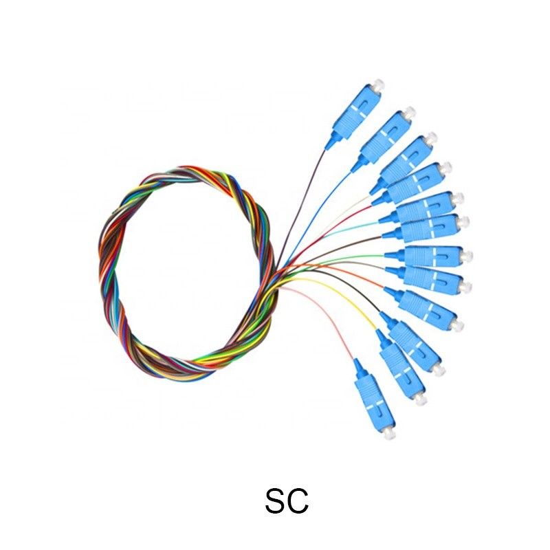 SC UPC FC LC SM G652D G657Aパッチ ケーブルのコードのピグテールSC 12の中心視覚繊維のパッチ・コード