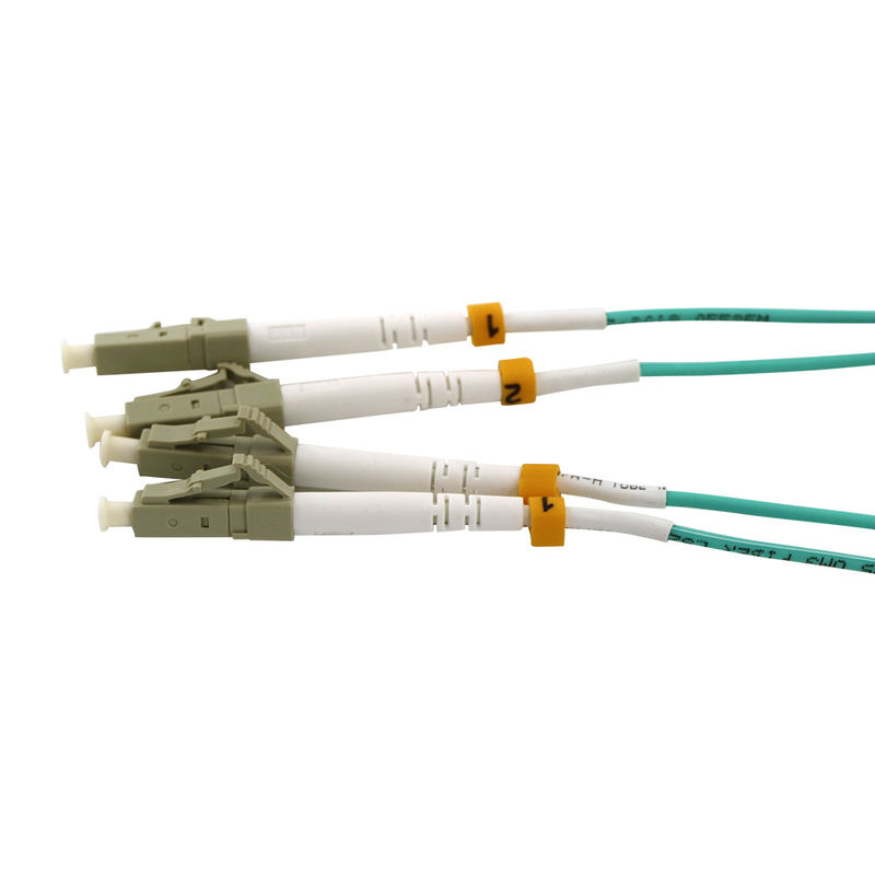 FTTH OM3 LC-LC-UPC 3mm 1mの二重繊維光学のパッチ・コードLSZH